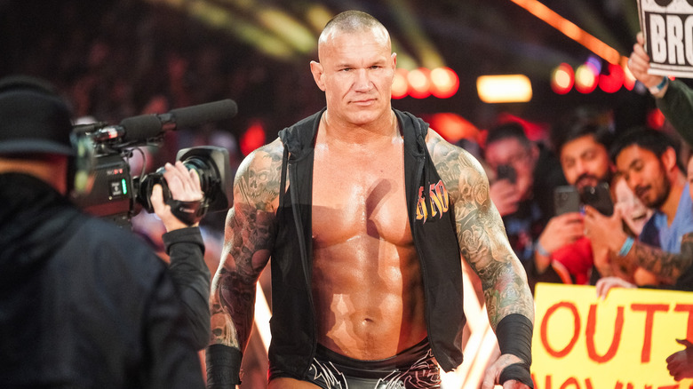 Randy Orton approaches the ring