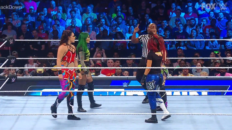 The four women in the ring