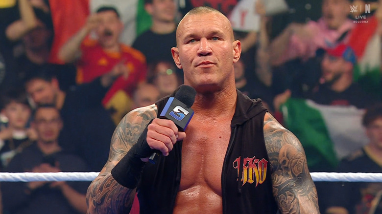 Orton speaking in the ring