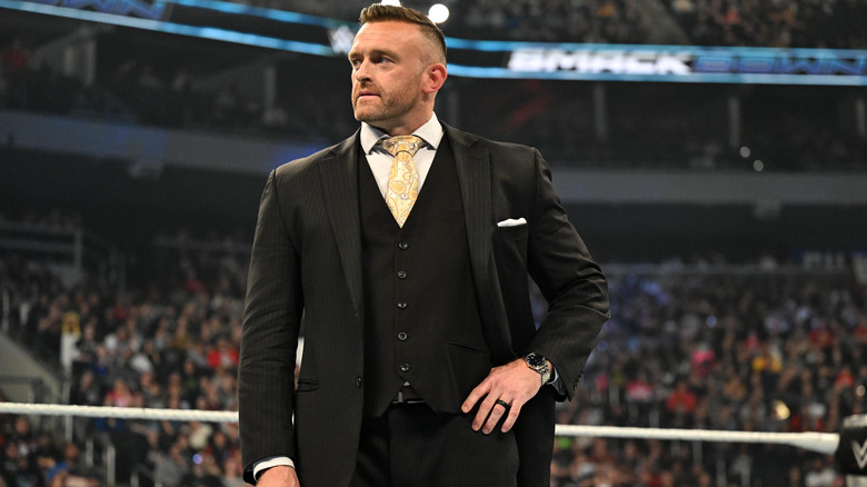 "WWE SmackDown" GM Nick Aldis looks disappointed