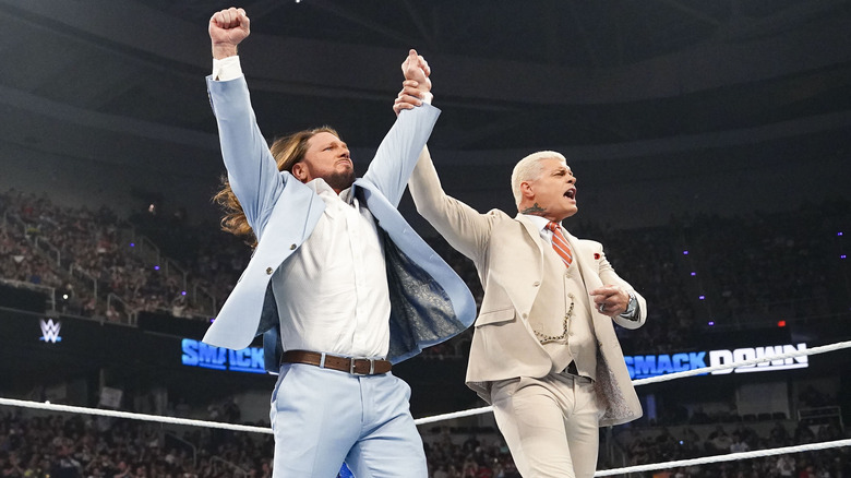 AJ Styles and Cody Rhodes on WWE SmackDown