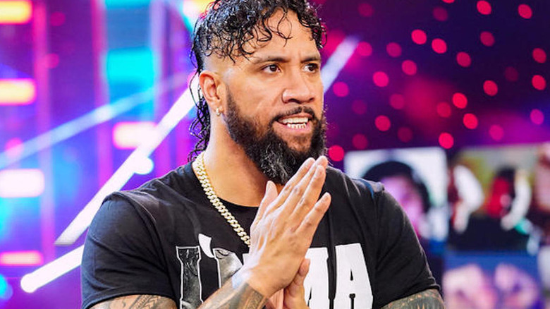 Jey Uso rubbing his hands