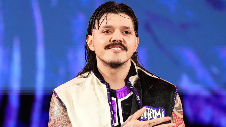 Dominik Mysterio, sporting an excellent mustache