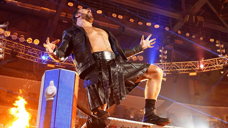 Drew McIntyre posing on turnbuckle