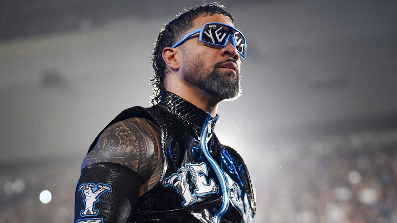 Jey Uso wearing sunglasses