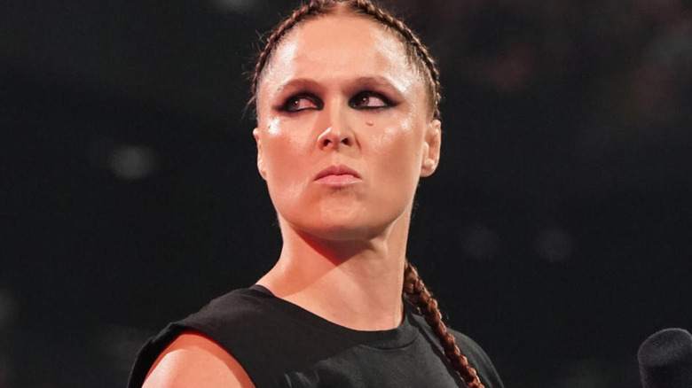 Ronda Rousey sneering