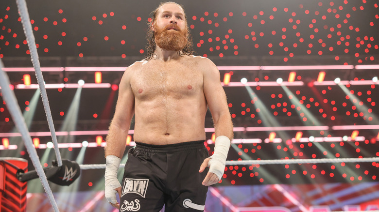 Sami Zayn standing in the ring