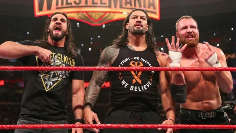 Seth Rollins, Roman Reigns, and Jon 'Dean Ambrose' Moxley