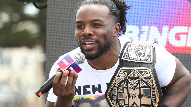 Xavier Woods sporting gold