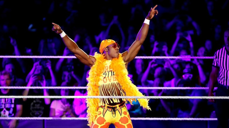 Velveteen Dream posing in wrestling ring