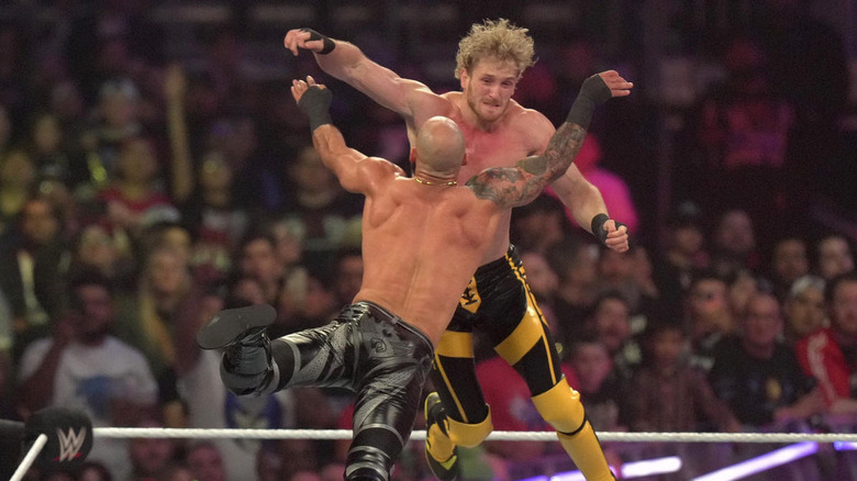 Logan Paul and Ricochet collide in mid-air