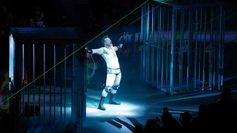 Sheamus poses during his entrance at WWE Survivor Series