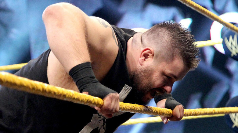 Kevin Owens leans over the top rope at NXT Takeover: R Evolution