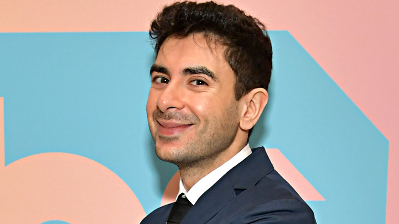 AEW CEO Tony Khan smiling