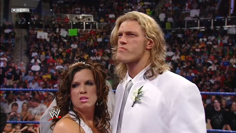 Edge and Vickie Guerrero in the ring