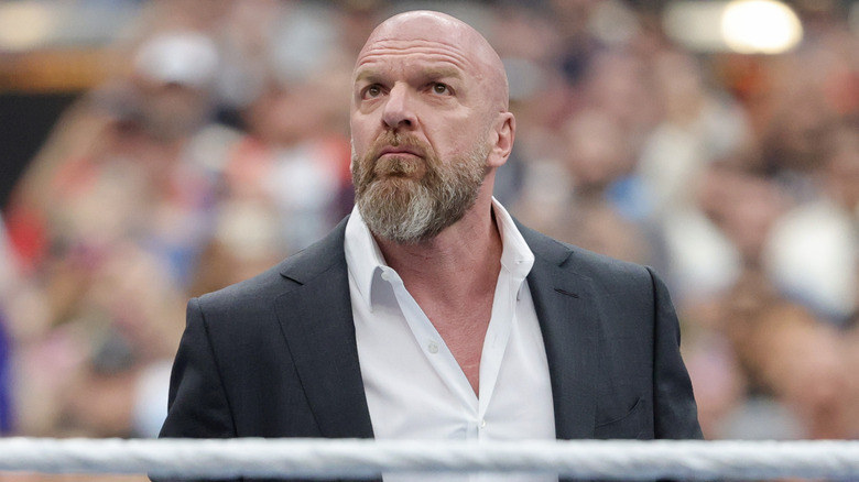 WWE content director Paul Levesque is expressed during Wrestlemania 41 at the Allegiant Stadium on April 19, 2025 in Las Vegas, Nevada.