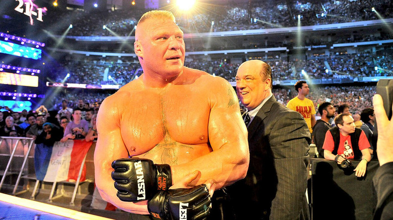 Brock Lesnar with Paul Heyman