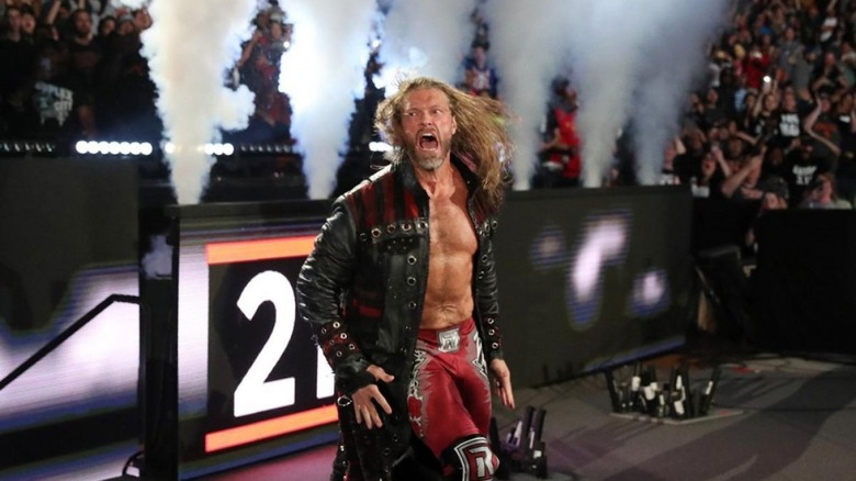 Edge making his return entrance