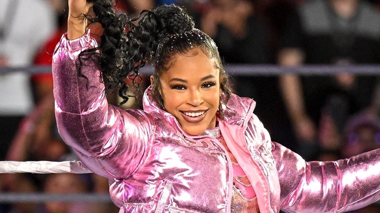 Bianca Belair in a WWE ring