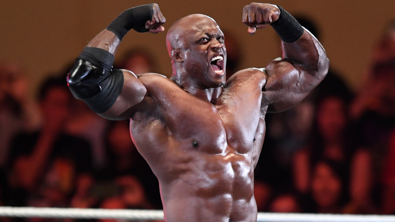 Bobby Lashley flexing