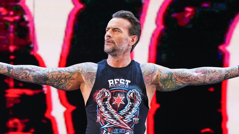 CM Punk makes his way to the ring during SmackDown at Scotiabank Arena on February 28, 2025 in Toronto, Canada.