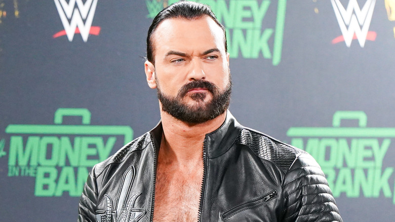 Drew McIntyre in leather jacket