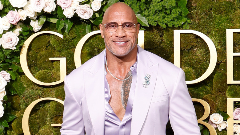 Dwayne "The Rock" Johnson is smiling