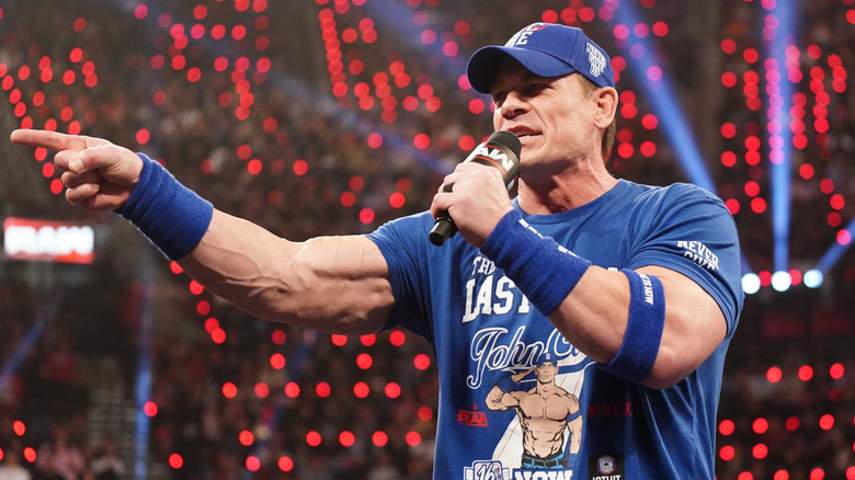 John Cena talking in the ring on WWE Raw