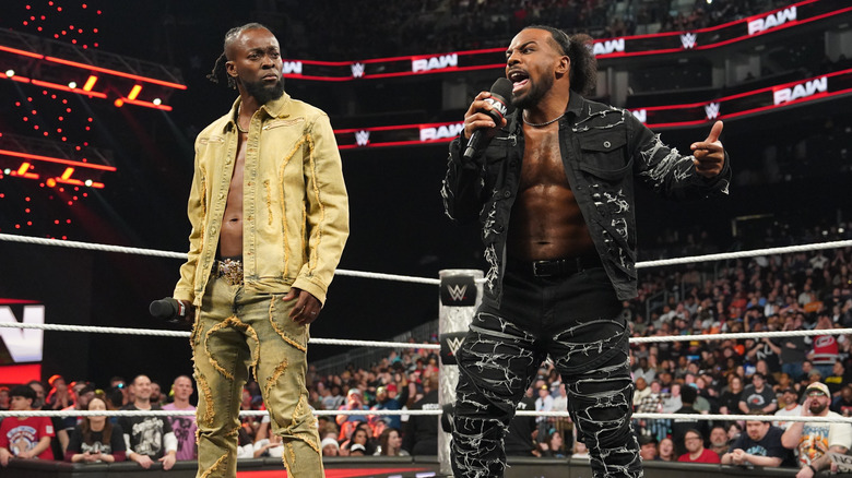 Kofi Kingston and Xavier Woods continuing to be the ultimate haters