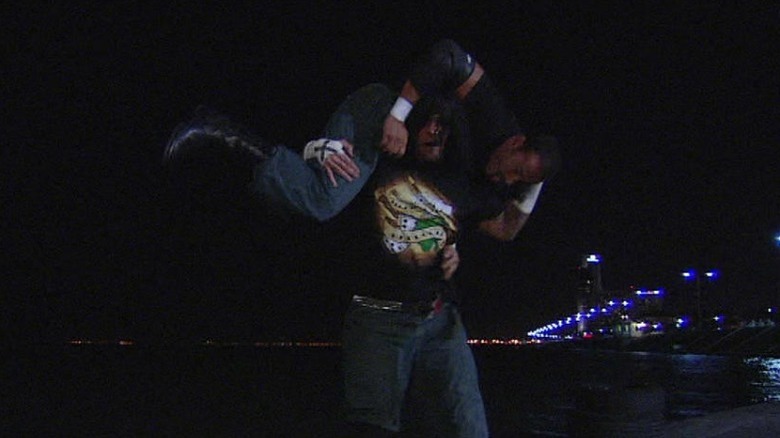 CM Punk and Chavo Guerrero near the Gulf of Mexico