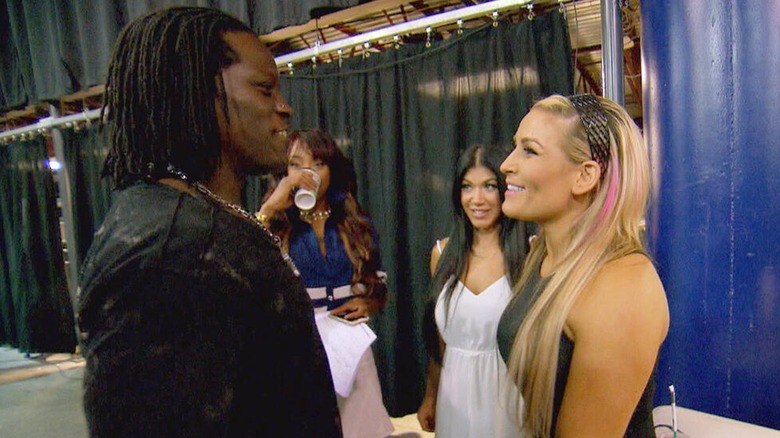 R-Truth and Natalya backstage