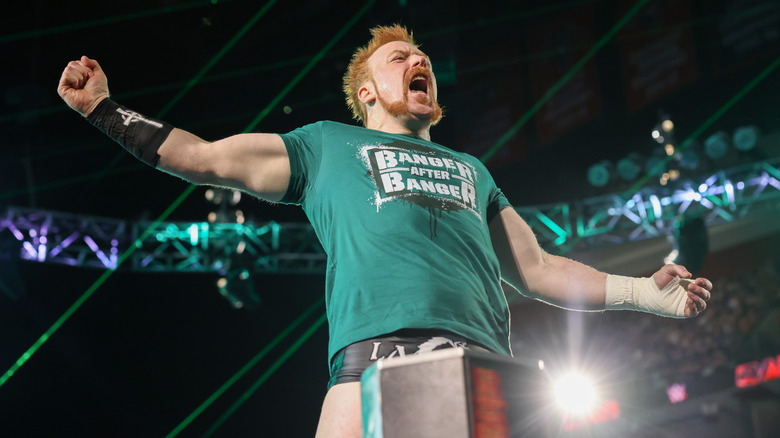 Sheamus posing in a WWE ring