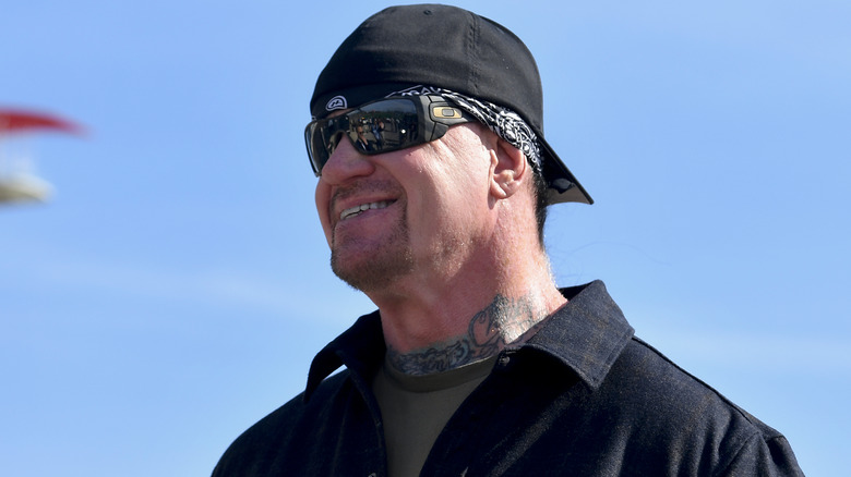 The Undertaker smiling