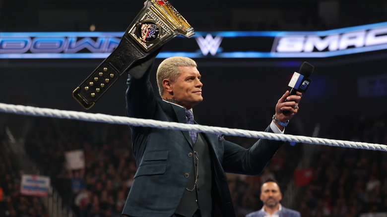 Cody Rhodes holds title in the air