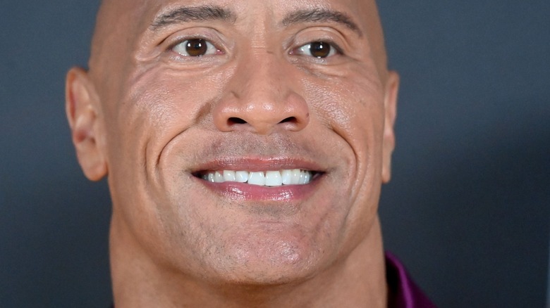 The Rock Smiling 